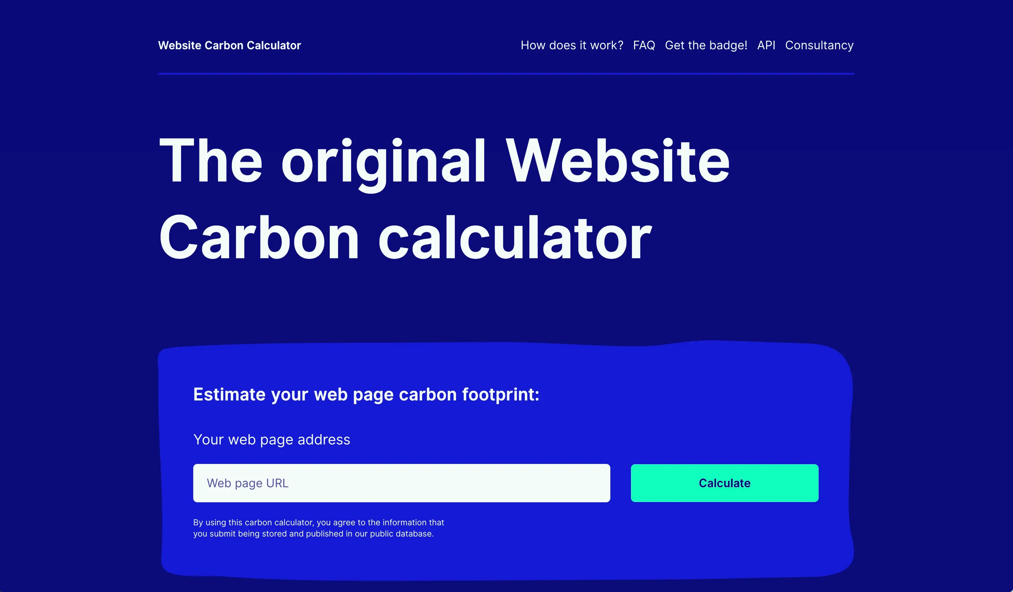 calculateur d'empreinte carbone site internet